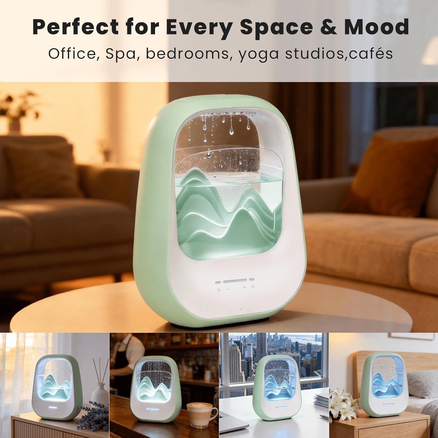 Rain Drop White Noise Machine - Bluetooth, Humidifier, Aroma Diffuser ()