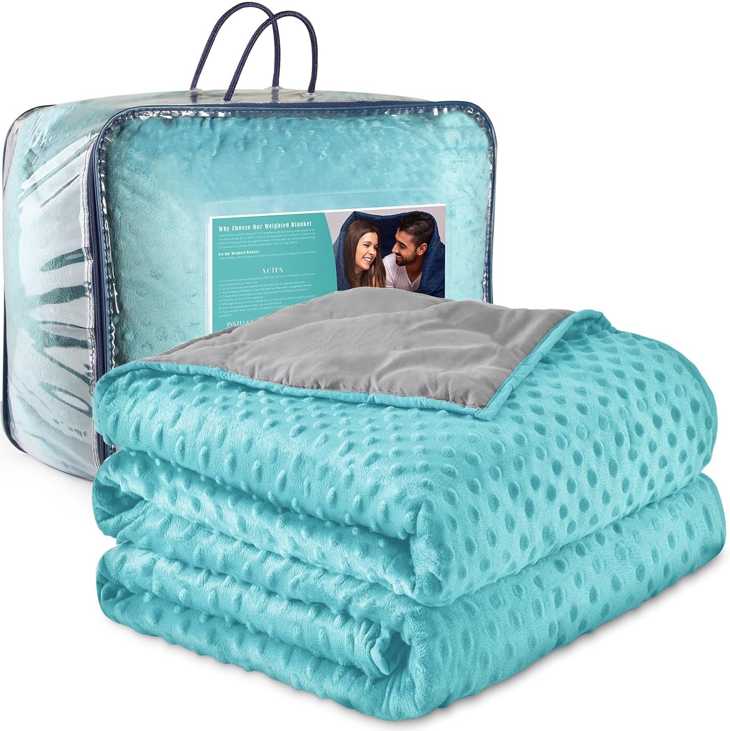 30LB Weighted Blanket for Adults, Cooling & Heating ()