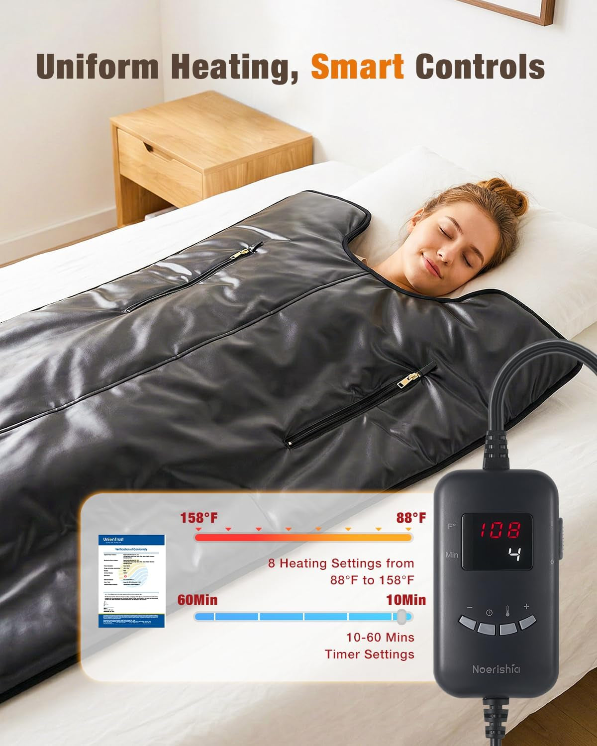 Infrared Sauna Blanket for Home, Deep Heating for Detox & Pain Relief