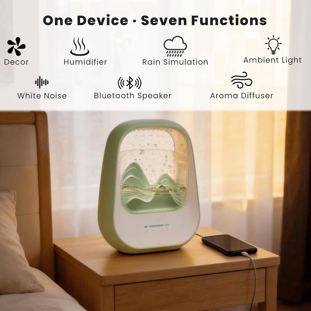 Rain Drop White Noise Machine - Bluetooth, Humidifier, Aroma Diffuser ()