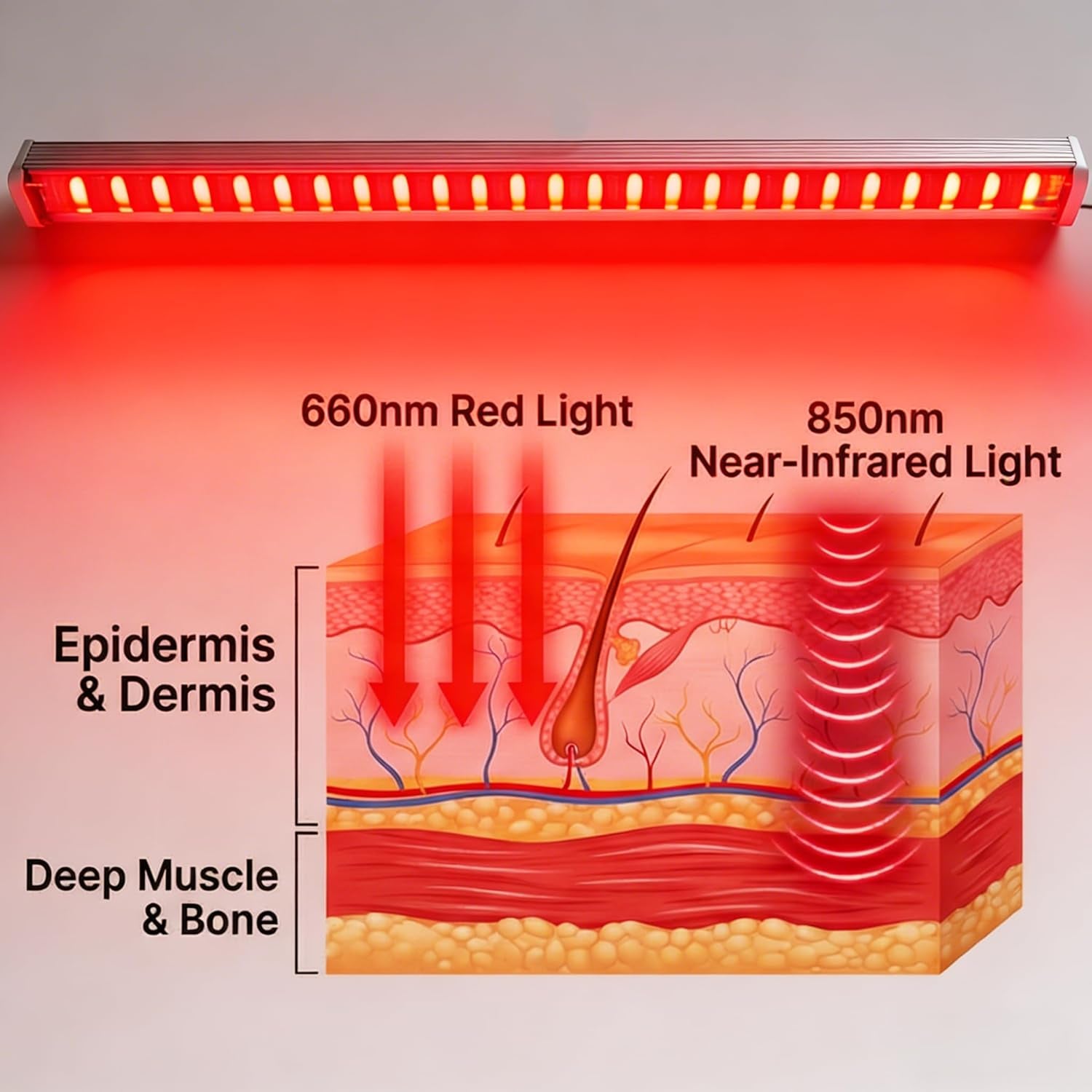 Red Light Therapy Panel for Portable Sauna (FITWELLUS)