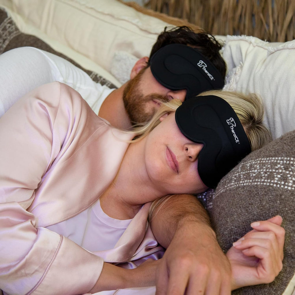 Sleep Mask + Cooling Gel Relief - Weighted Blackout Eye Mask