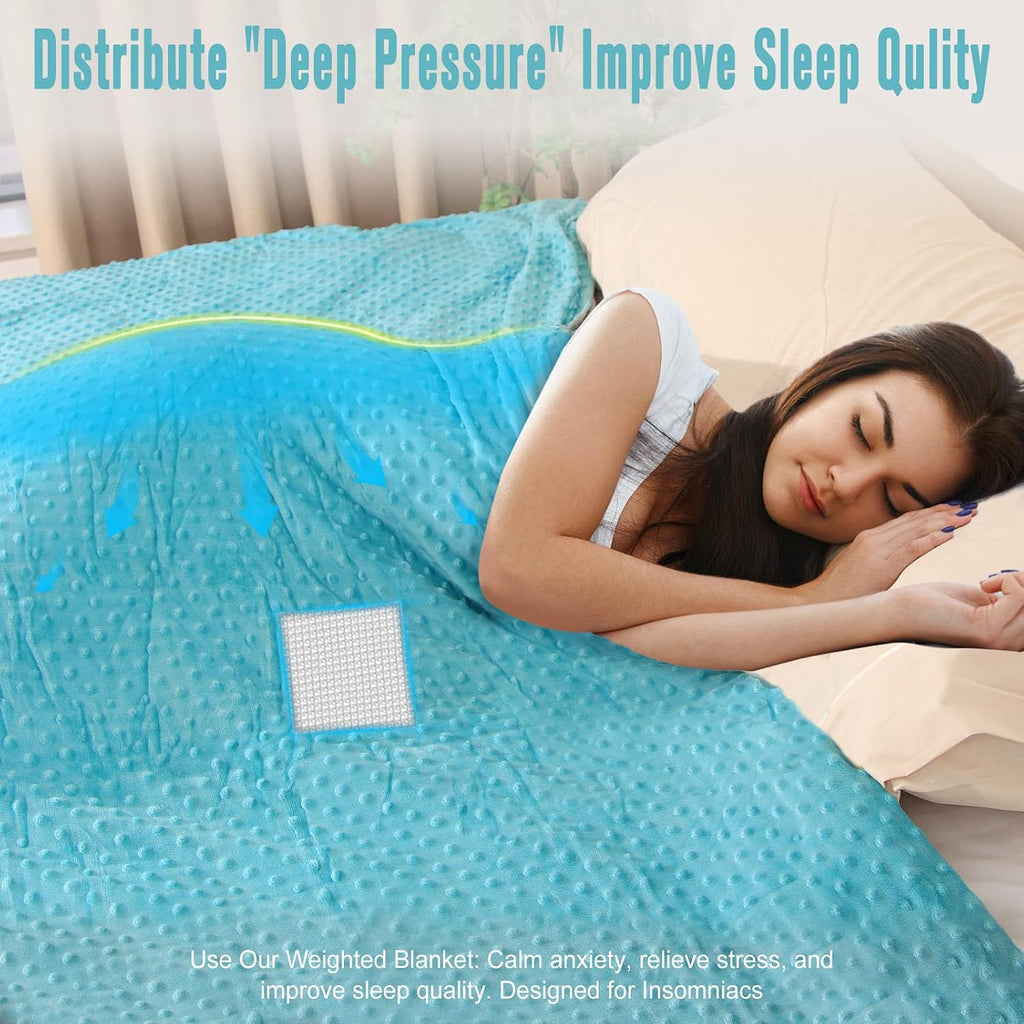 30LB Weighted Blanket for Adults, Cooling & Heating ()