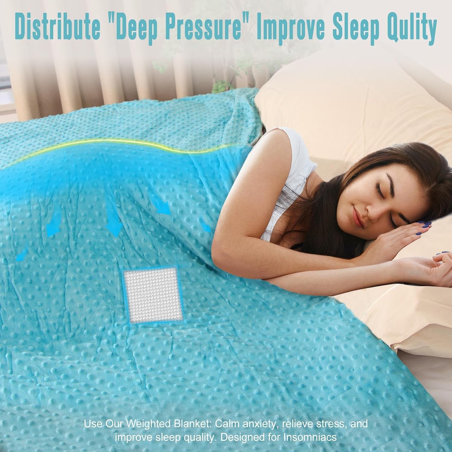 30LB Weighted Blanket for Adults, Cooling & Heating ()
